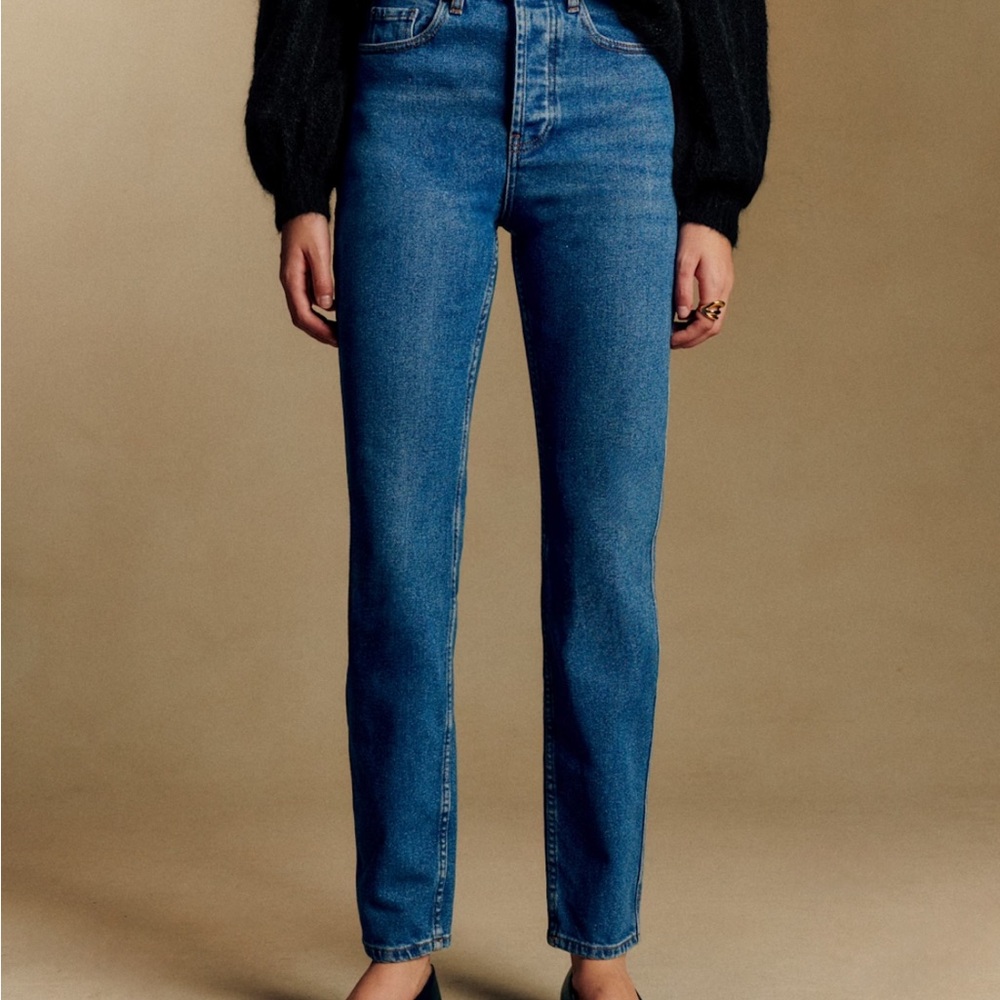 Sezane Women's Skinny Jeans in Classic Blue